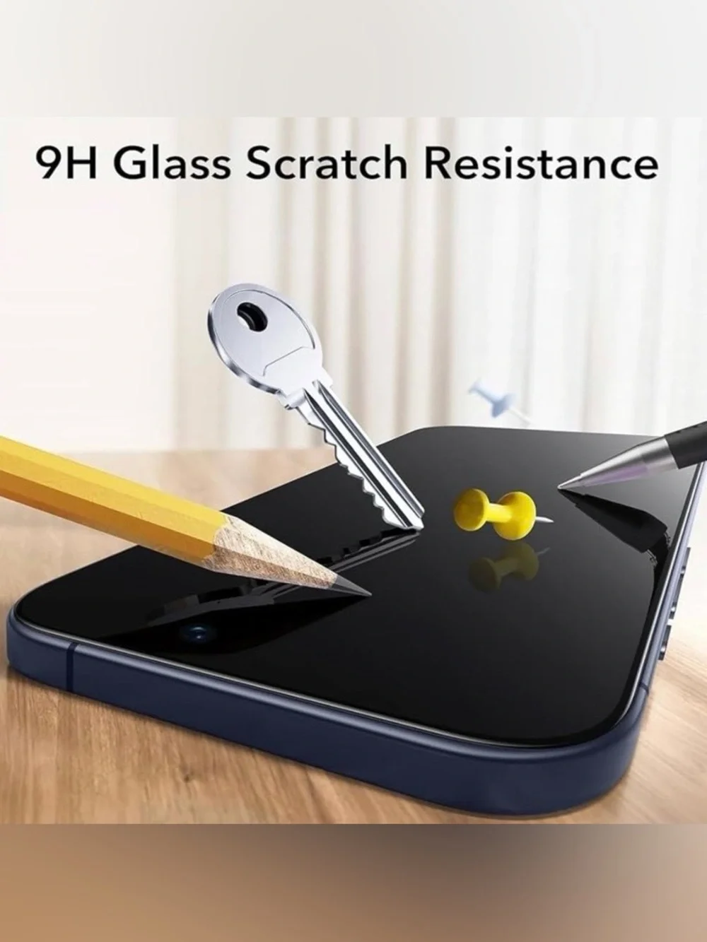 💞 New 3 Pack Tempered Clear Glass Screen Protector for iPhone 16 Pro Cell Phones
